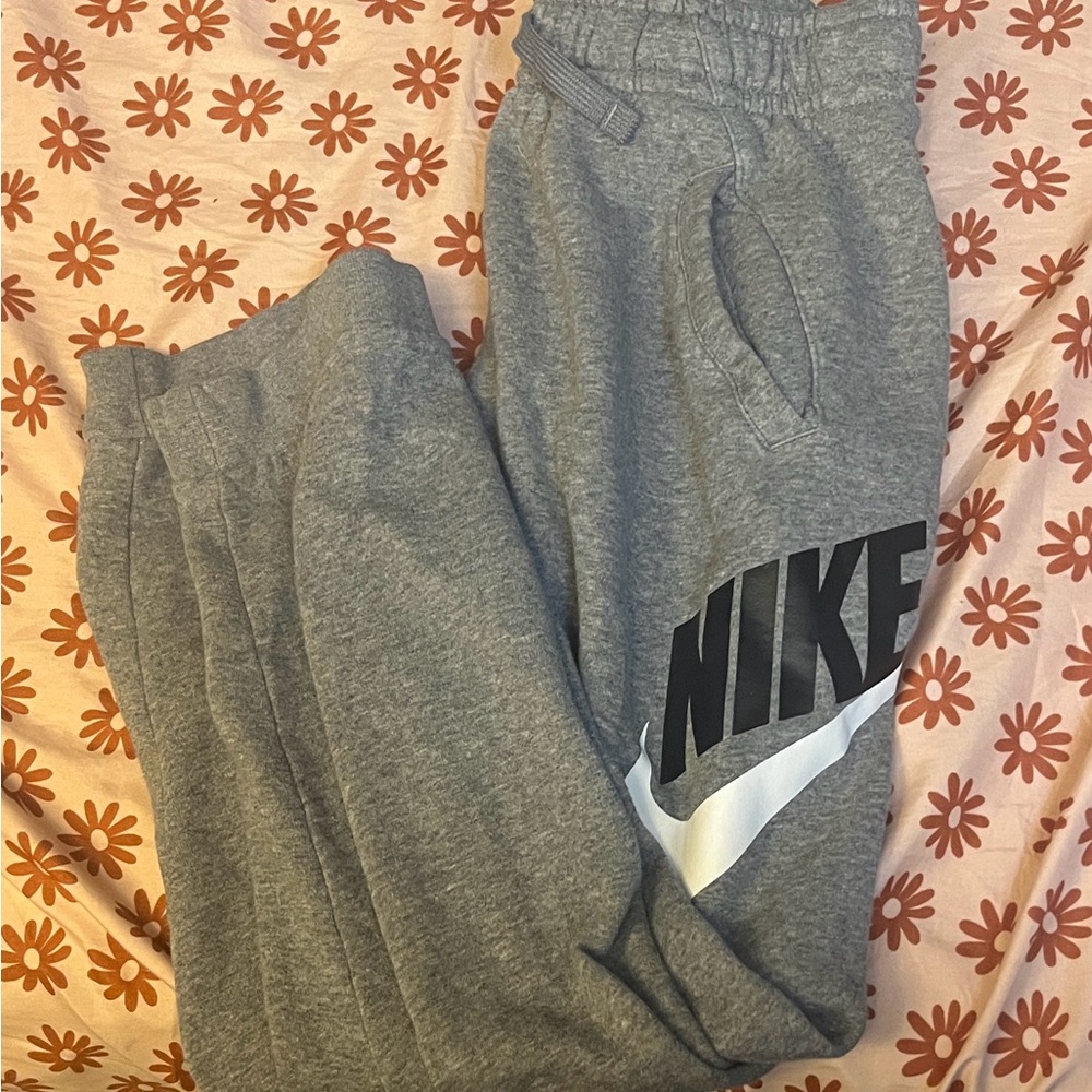 Nike Kids Black and Gray Joggers